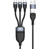 Kabelis USB Conceptronic USB-A + USB-C - 3x USB-C 1.5 m Juodas (ETTA06B15C)
