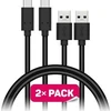 CONNECT IT Wirez USB-C (C tipo) -> USB-A, USB 3.1 Gen 1, juodas, 1 m (2 vnt. pakuotėje)