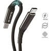 „Crong Armor Link“ – iš USB-C į USB-C 100 W 5A pintas laidas Maitinimo tiekimas Greitas įkrovimas 200 cm (juodas)