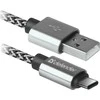 Defender USB AM-TYPE C 1,0m 2.1A Baltas
