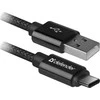 Defender USB AM-TYPE C 1,0m 2.1A Juodas