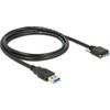 USB laidas Delock USB-A į microUSB 2 m juodas (83598)