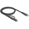 DeLOCK 81170, 1 m, USB C, USB C/Lightning, USB 2.0, Juoda