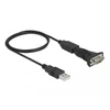 Kabelis USB Delock USB-A - RS-232 0.8 m Juodas (61506)
