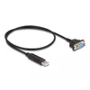 Kabelis USB Delock USB-A - RS-232 0.5 m Juodas