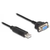 Kabelis USB Delock USB-A - RS-232 0.5 m Juodas