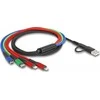 Delock USB Ladekabel 4 in 1 USB Type-A + USB-C zu 2 x Lightning / Micro USB / U