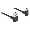 Kabelis USB Delock USB-A - USB-C 2 m Juodai-raudona (85278)