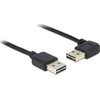 DELOCK kabelis EASY-USB 2.0 A tipo kištukas > EASY-USB 2.0 Type-A vyriškas kampas į kairę / dešinę 0,5 m