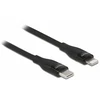 Kabelis USB Delock Kabelis danych i ładowania USB Type-C™ do Lightning™ dla iPhone™, iPad™ i iPod™ juoda 0,5 m MFi