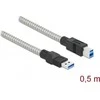 Delock USB-B 0,5m metalinis