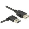 DELOCK ilgintuvas EASY-USB 2.0 tipo A kištukinis kampu į kairę / dešinę > USB 2.0 Type-A moteriškas 0,5 m