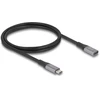 DeLOCK 81201, 1 m, USB C, USB C, USB4 Gen 2x2, 40 Gbit/s, Juoda, Pilka
