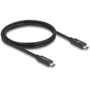 Delock USB 80 Gbps kabelis USB C tipo kištukas į kištuką, 16K 60 Hz PD 3.1 240 W E-Marker bendraašis, 1 m, juodas