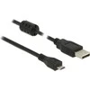 USB kabelis Delock USB-A - mikroUSB 2 m Juodieji (84903)