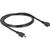 Kabelis USB Delock USB-A - miniUSB 1 m Juodas (82667)