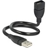 USB kabelis Delock USB-A - USB-A 0.35 m Juodas (83498)