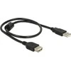 USB kabelis Delock USB-A - USB-A 0,5 m Juodas (83401)
