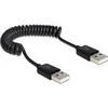 DELOCK Kabelis USB 2.0-A St/St Spiralkabel
