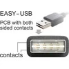 DELOCK kabelis EASY-USB 2.0 tipo A kištukinis kampu į kairę / dešinę > USB 2.0 Type-B vyriškas 0,5 m