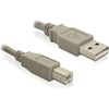USB laidas Delock USB-A - USB-B 1,8 m Baltas (82215)