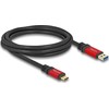 Kabelis USB Delock USB-A - USB-C 2 m Juodai-raudona (80618)