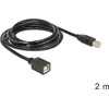 USB kabelis Delock USB-B - USB-B 2 m Juodas (83427)