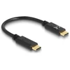Kabelis USB Delock USB-C - USB-C 0.15 m Juodas (85356)