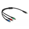 Delock USB Ladekabel 3 viename USB Type-C zu Lightning / Micro USB / USB Type-C