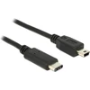 DELOCK Cable USB Type-C 2.0 male > USB 2.0 type Mini-B male 1 m juodas