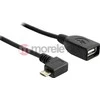 Delock Atrakinimo kabelis USB micro-B kištukinis > USB 2.0-A moteriškas OTG 50 cm kampu