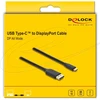 Kabelis USB Delock USB-C - DisplayPort 2 m Juodas (80165)