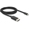Kabelis USB Delock USB-C - DisplayPort 2 m Juodas (80165)