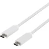 USB kabelis Deltaco USB-C - USB-C 1 m Balta (Deltaco 1 m USB tipas)