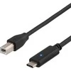 USB 2.0 kabelis, C - B, 2 m, juodas DELTACO / USBC-1016