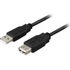 Kabelis DELTACO USB 2.0 ilgintuvas, 0.5m, juodas / USB2-11S