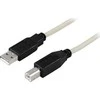Kabelis DELTACO USB 2.0 "A-B", 2.0m, baltas-juodas / USB-218