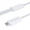 Devia kabelis 3in1 Smart EA520 USB-C - USB-C + Lightning baltas su indukciniu magnetiniu įkrovikliu Apple Watch