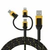 USB kabelis Dewalt USB-A - USB-C + microUSB + Lightning 1,8 m juodas (DXMA131-1356-DWG)