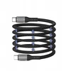 Telforceone Maxlife MXUC-11 magnetinis laidas USB-C - USB-C 1,0 m 100W juodas nailonas