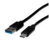 Kabelis USB Digitus USB-A - USB-C 3 m Juodas