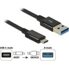 Delock Kabelis USB Digitus USB-A - USB-C 1 m Juodas (83983)
