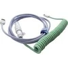 Ducky Premicord Iris Coiled Cable susuktas klaviatūros laidas, USB-C į USB-A – 1,8m