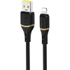 Dudao L25L 30W USB-A - Lightning kabelis su minkštu silikoniniu apvadu Lightning 1m - Juodas