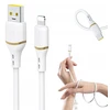 Dudao L25L USB-A - Lightning kabelis 1 m 30 W su minkštu silikoniniu apvadu - baltas