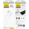 USB kabelis Dudao (L4SM) microUSB (2A) baltas (1m)