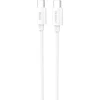 Dudao L4C USB-C / USB-C 30W kabelis 1.2m – baltos spalvos