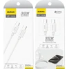 Dudao L4C USB-C / USB-C 30W 2m kabelis – baltos spalvos