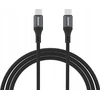 Dudao L3CC USB-C – USB-C 60W 2m pintas kabelis – juodos spalvos