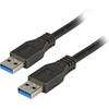 Efb Elektronik USB kabelis EFB USB-A - USB-A 1 m Juodas (K5210SW.1)